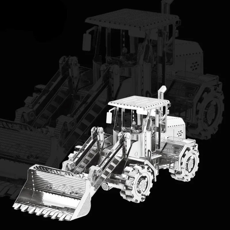 Bulldozer 3D kits de modelos de rompecabezas de Metal, rompecabezas de corte láser DIY, juguete para niños