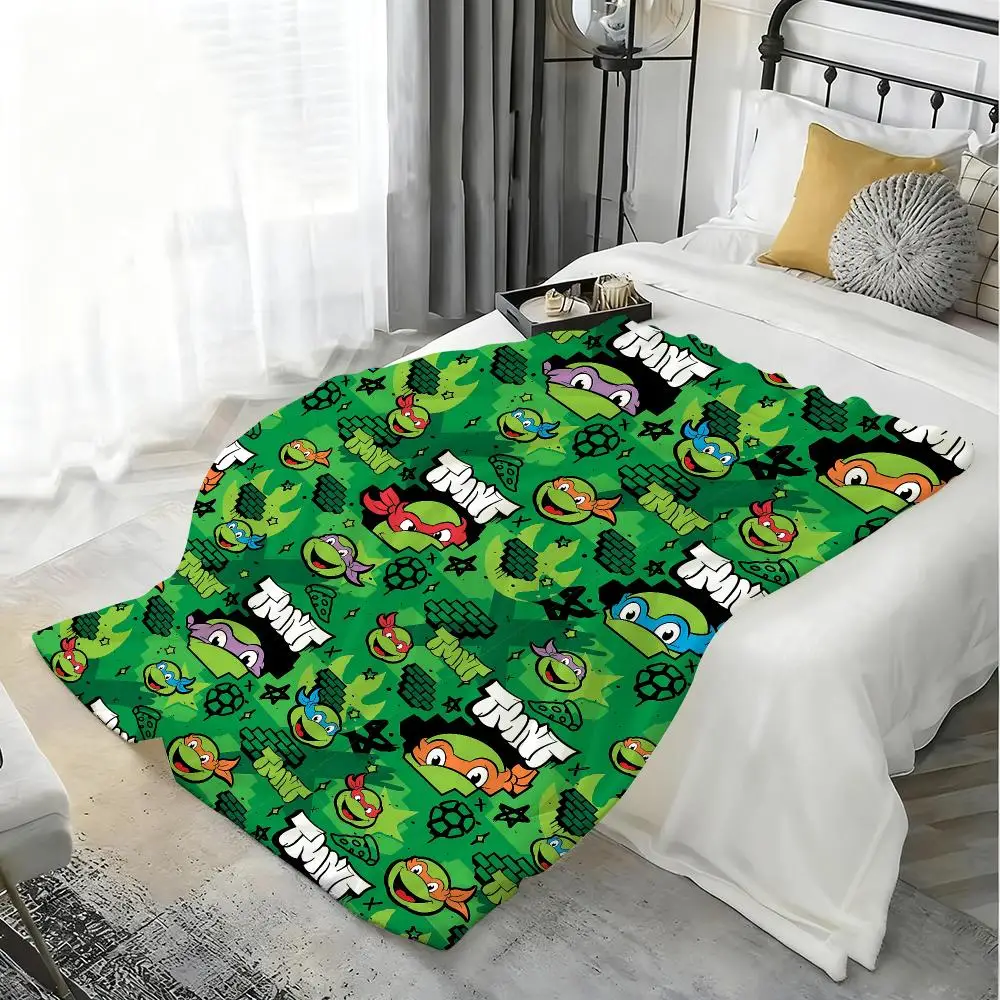 Mutant and Ninja Turtles Throw Flannel 240g Blanket Soft Skin-friendly For Sofa Nap Air-Conditioned Room