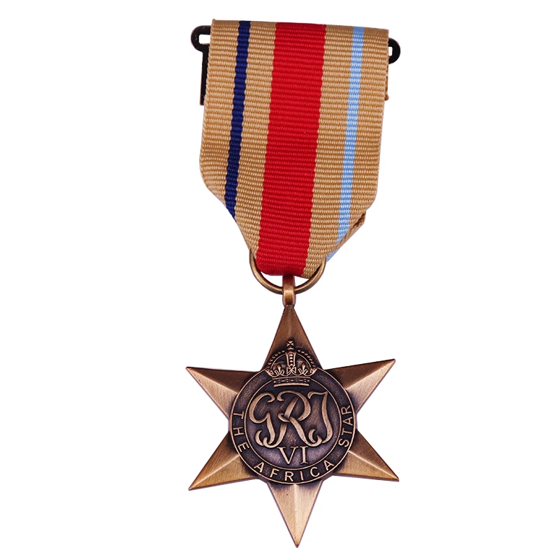 George VI The Africa Star Brass Medal & Ribbon British Commonwealth High Military Award Collection