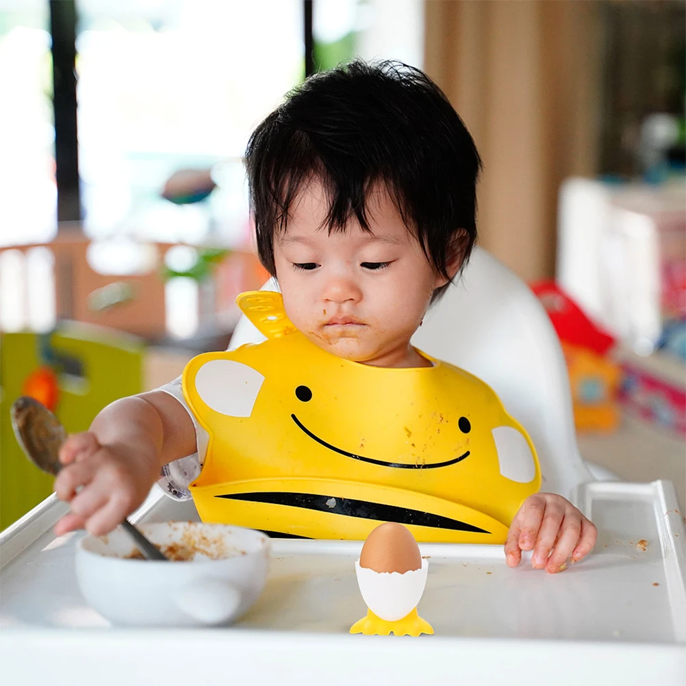 

12 pcs Cup Tray Cute Breakfast Egg Holder Stand For Kitchen Pp Material Non-Slip Base Easter Egg Cups Storage Cartoon Cups