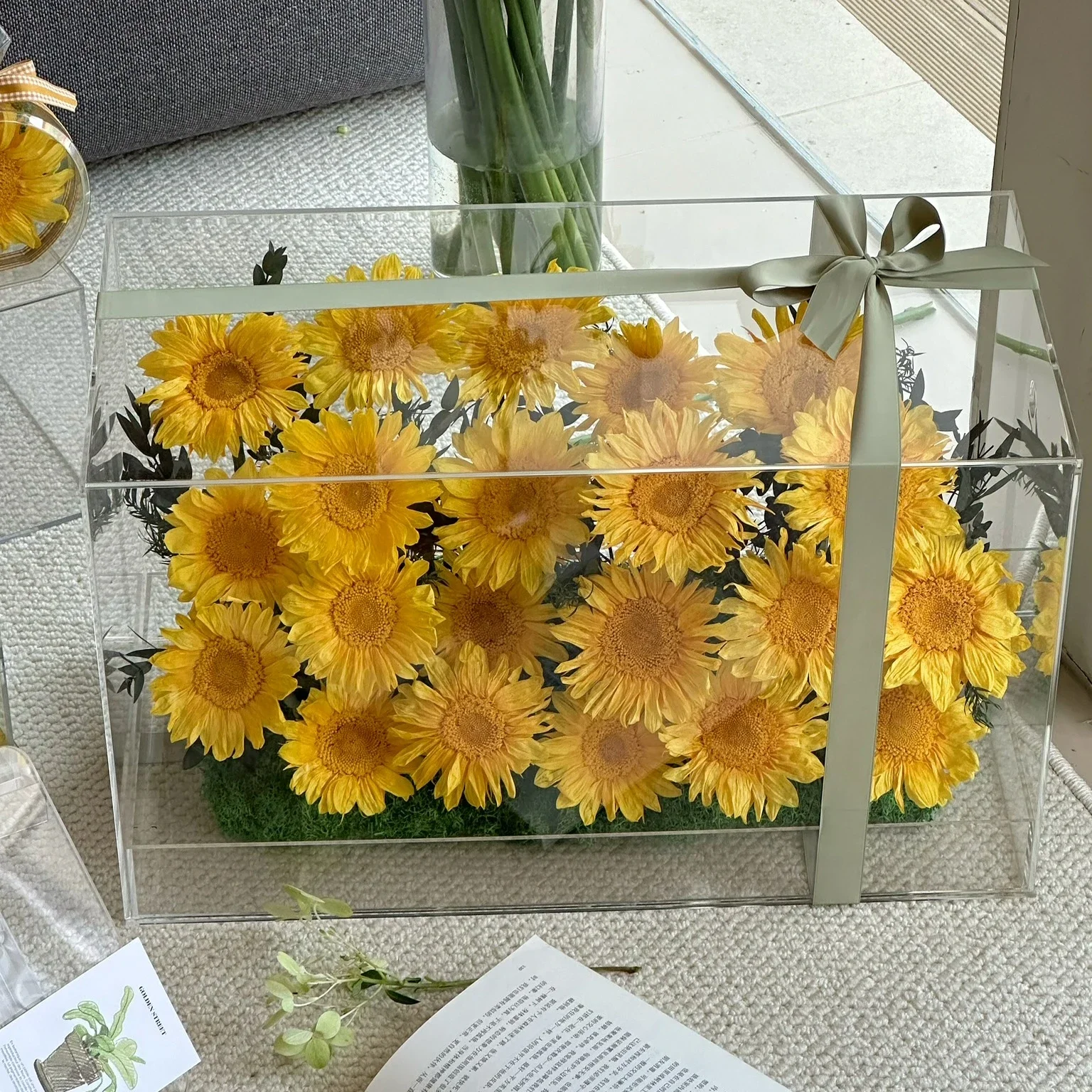 A Confession marriage proposal immortal flower oversized acrylic flower box for girlfriend and girlfriend birthday   gift
