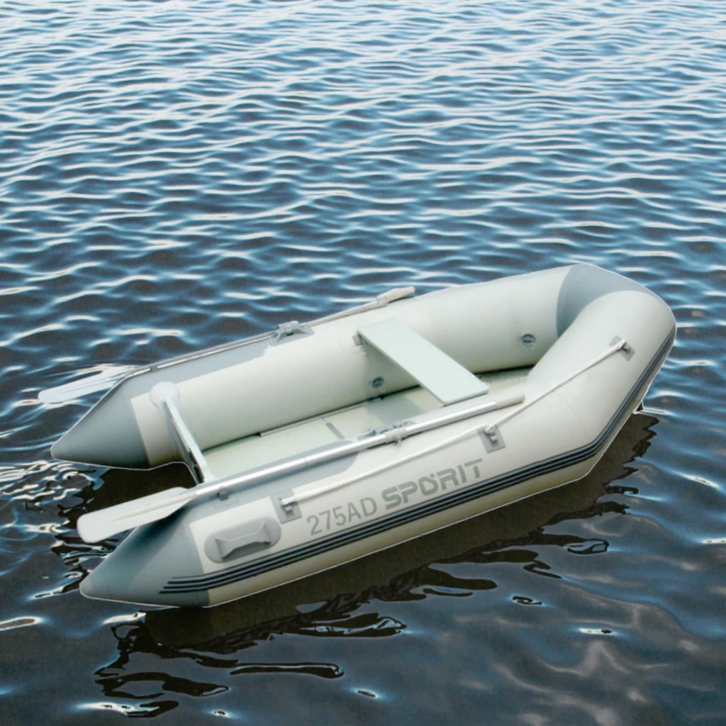 MS-300AD Inflatable Rowing Boat with 360kg Payload Capacity Floating Water Rafting Lake Accommodates 4 Adults for Fishing