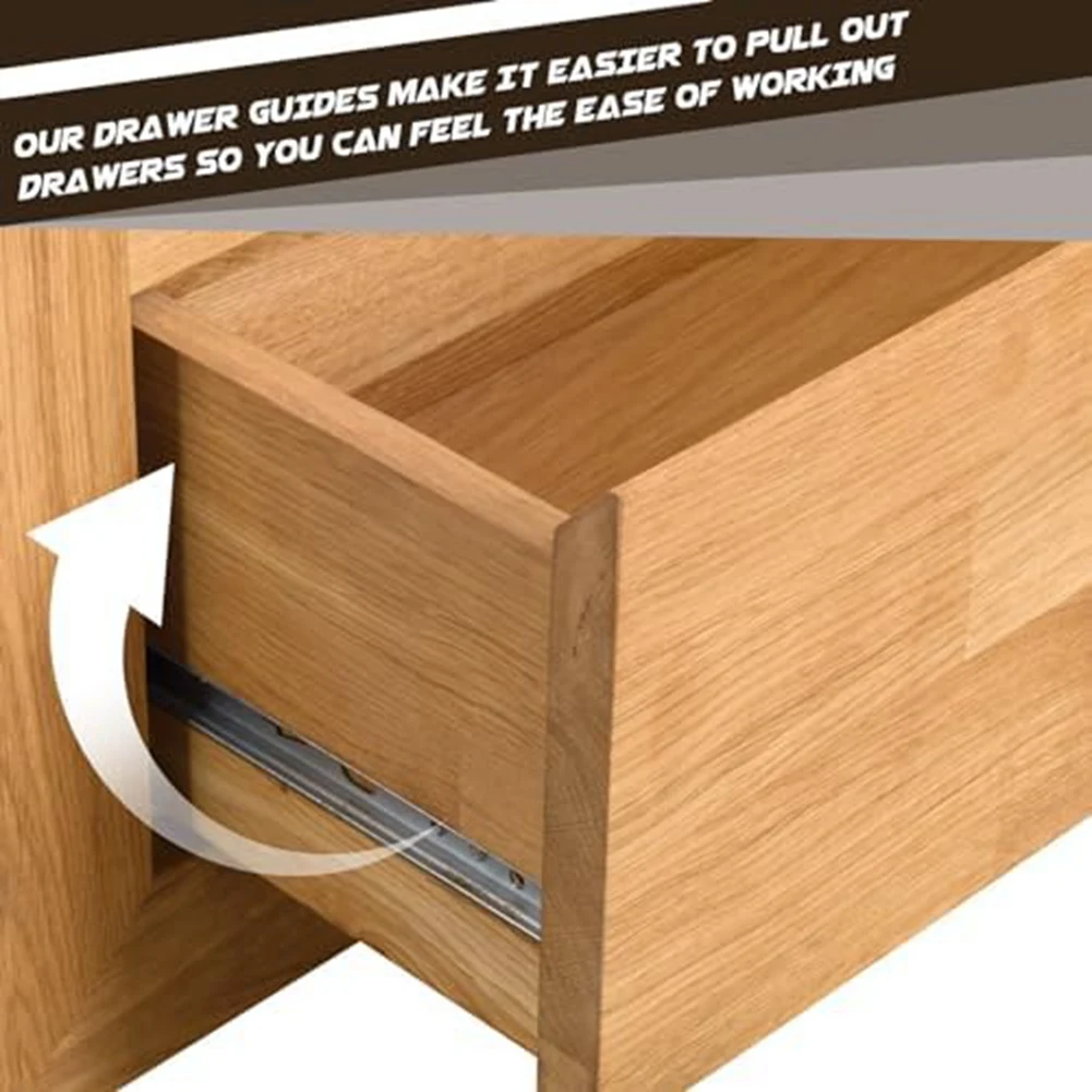 [NEW!A93G】 20Set Drawer Slides And Guides Drawer Replacement Part Undermount Drawer Slides Stopper For Center Mount Drawer Slide