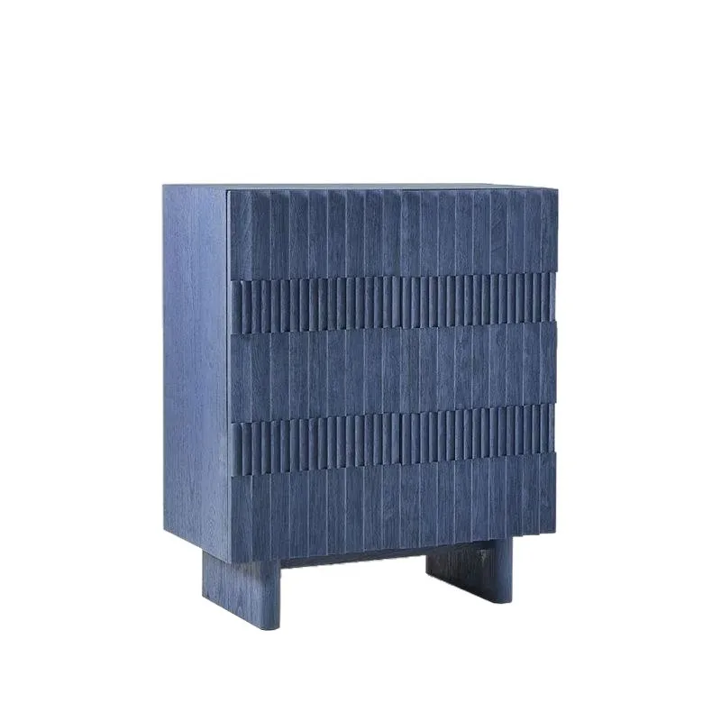 Medieval cabinet solid wood dining side cabinet retro solid wood display cabinet bookcase Nordic practical locker