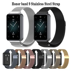 Milanese Loop Strap for Honor Band 9 Stainless Steel Magnetic Bracelet Metal Wristband for Huawei honor band 9 Replacement Band