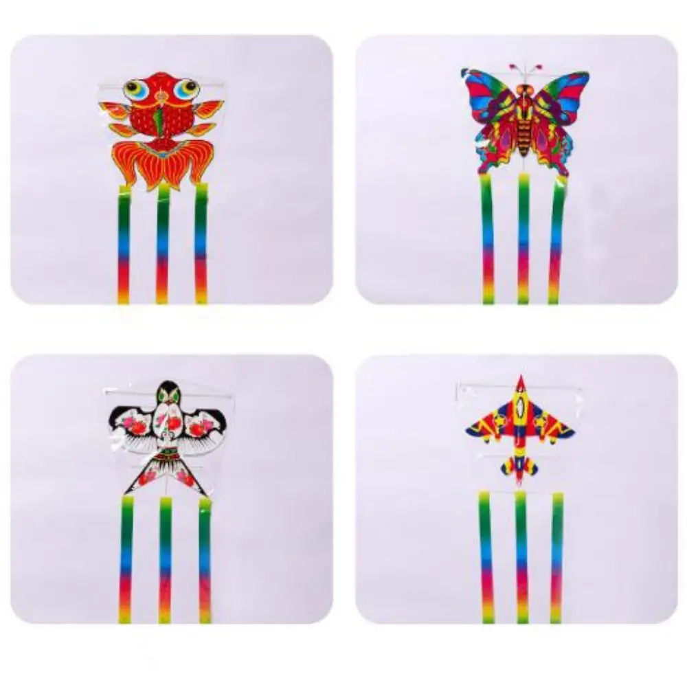 Cometa de águila de plástico de 33x88cm, cometas de águila grandes voladoras fáciles de dibujos animados con colas, juguete interactivo Unisex para padres, cometas de pájaros voladores