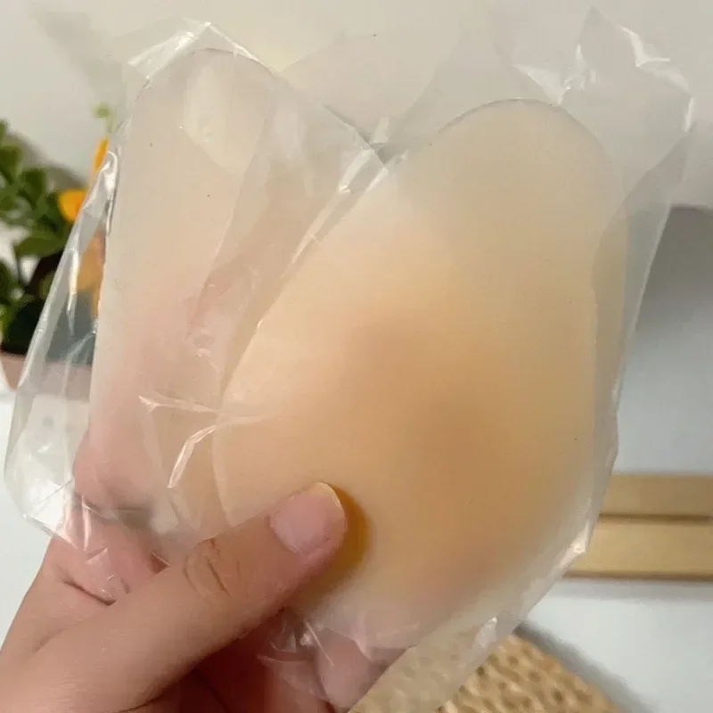 Senza colla Copricapezzoli appiccicosi Gocce profonde Reggiseno invisibile Adesivi Nubra in silicone ultra sottile senza cuciture Cuscinetti per il sollevamento del seno Pasties