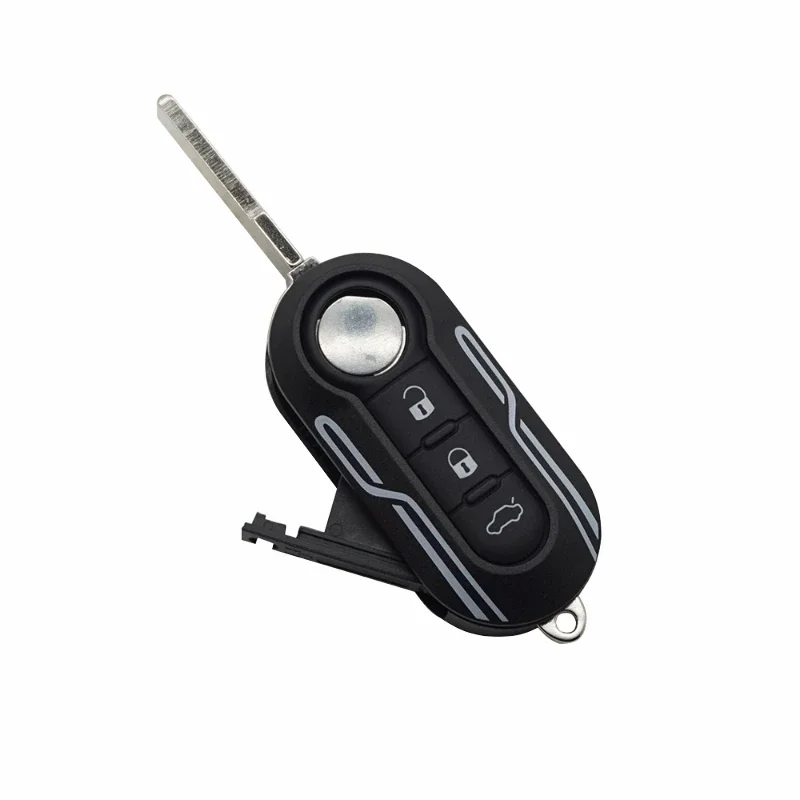 Cocolockey New Design Car Remote Key Shell Case for Fiat 500 Panda Punto Bravo Stilo Ducato Flip Remote Key 3 Button SIP22 Blade