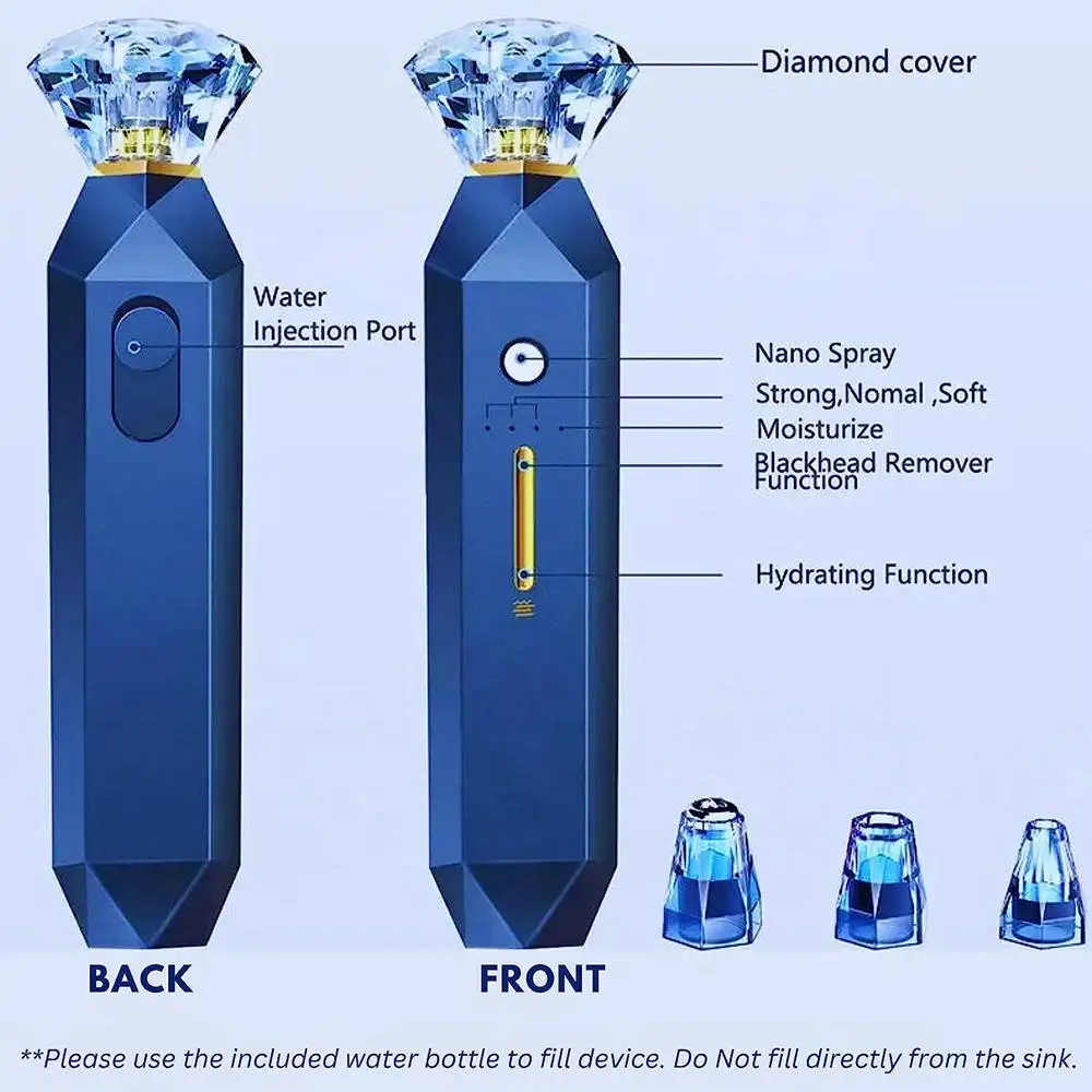 Urządzenie 2 w 1 do użytku domowego: odkurzacz do wągrów i porzeczka oraz poręczny nano spryskiwacz do twarzy, nawilżający.