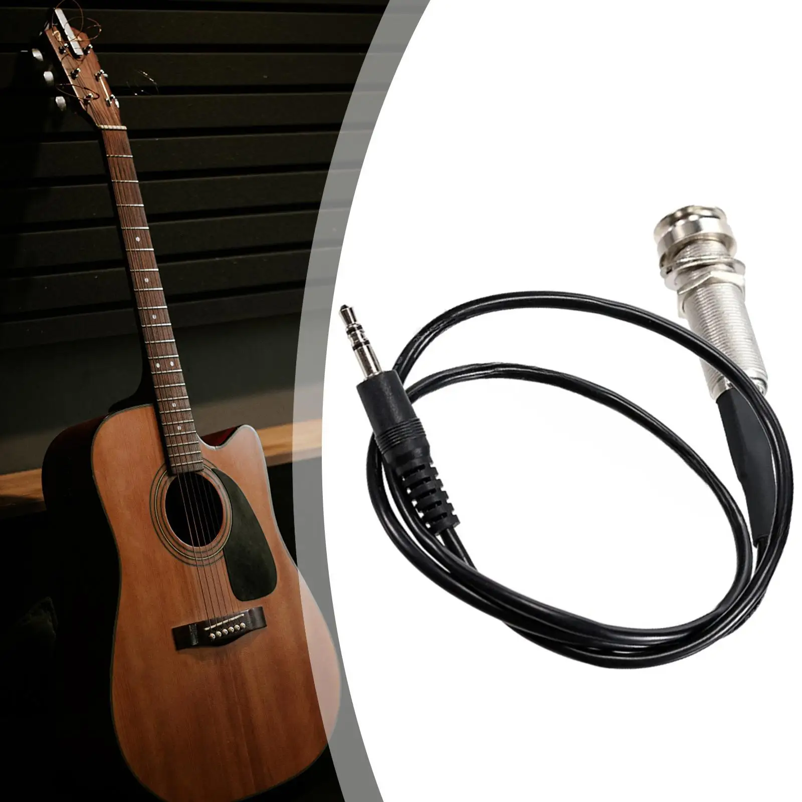 Guitar Pickup End Pin Cable Piezo Transducer Connector Reliable Plastic Metal Build for Acoustic Sound Upgrade