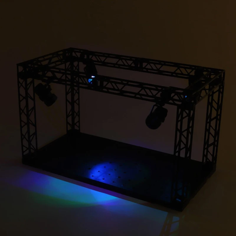 Hobby System Base Universal Hangar Garage Display Stage Colorful Projection Lamp Action Figure Assembled Scene