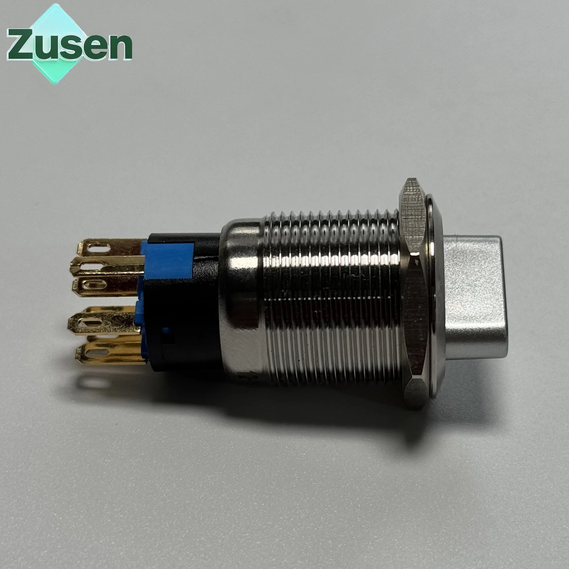 Zusen 19mm Illuminated Arrow Symbol 2NO2NC Metal Selector Knob Switch 2/3Positions Fixed IP65 3V 6V 12V 24V 110V 220V view 2