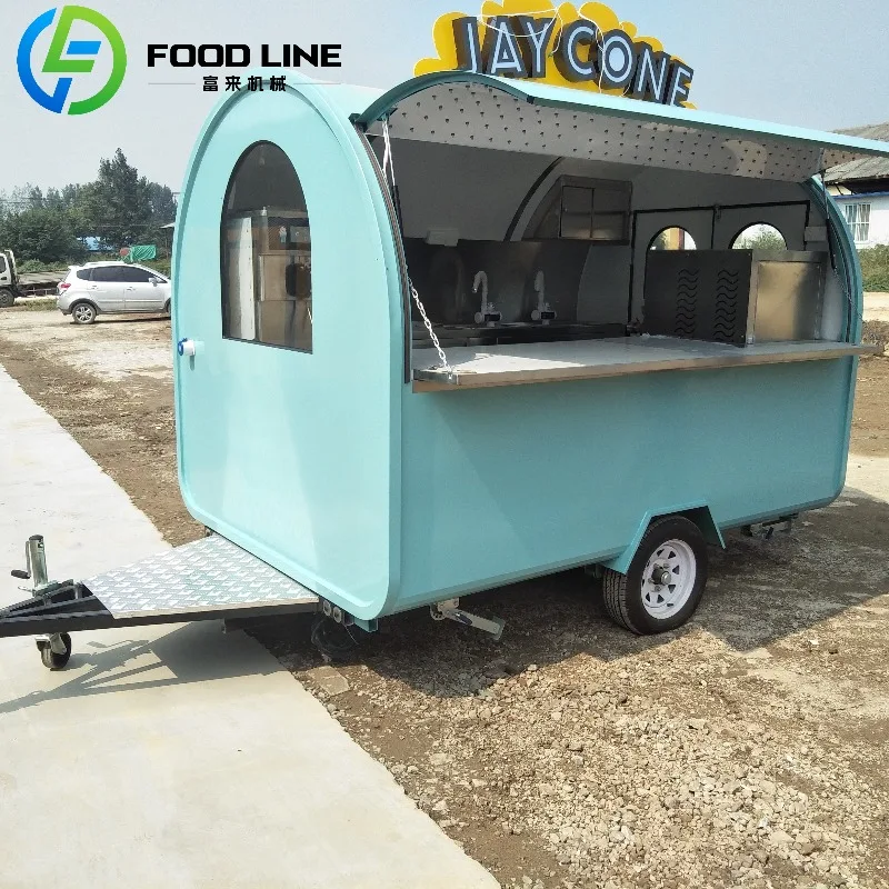 Custom Event Buy Food Truck Trailer USA Approved French Standard Mobile Pizza BBQ Ice Cream Food Trailer Price