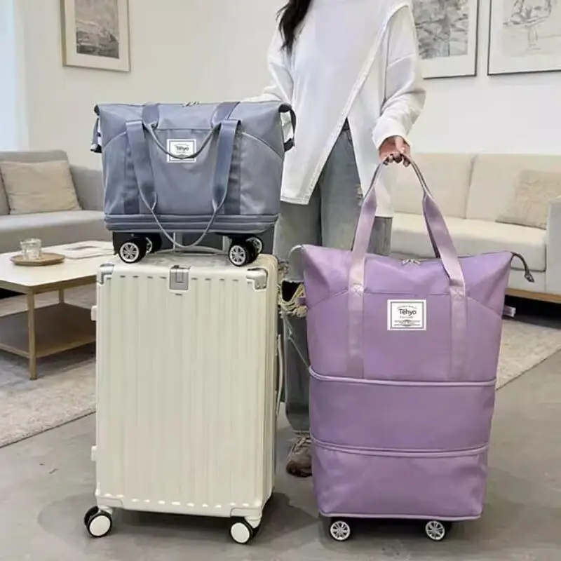 large-capacity-foldable-travel-bag-universal-wheel-luggage-storage-bag-waterproof-stackable-suitcase-organizer-bag