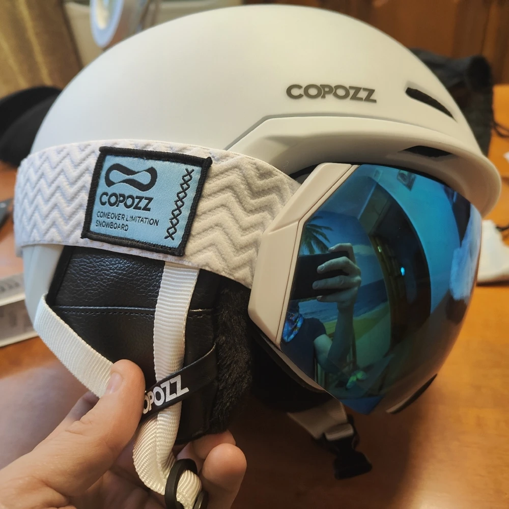 COPOZZ Skihelm, halbbedeckter Anti-Schlag-Skihelm für Erwachsene, Männer und Frauen, Ski, Skateboard, Snowboard, Schutzhelm, weiblich, männlich