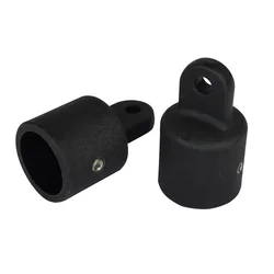 Tapa superior de nailon negro de alta resistencia, 2 piezas, 22MM, 25MM, Tops Bimini marinos, accesorios Bimini de plástico para yate y barco