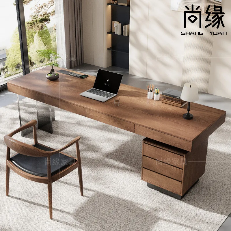 

Rectangular Wood Computer Desks Storage Luxury Bedroom Drawers Gaming Desk Reading Executive Mesa Para Notebook Office Furniture