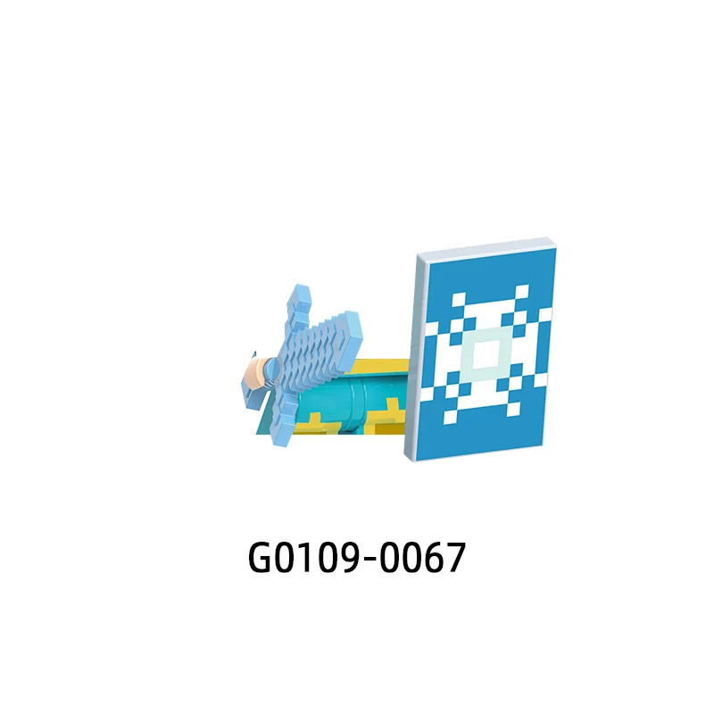 Les figurines Trident Shield Pick Archer armes pantalons pièces de cheveux modèle blocs MOC briques ensemble cadeaux jouets pour enfants G0109