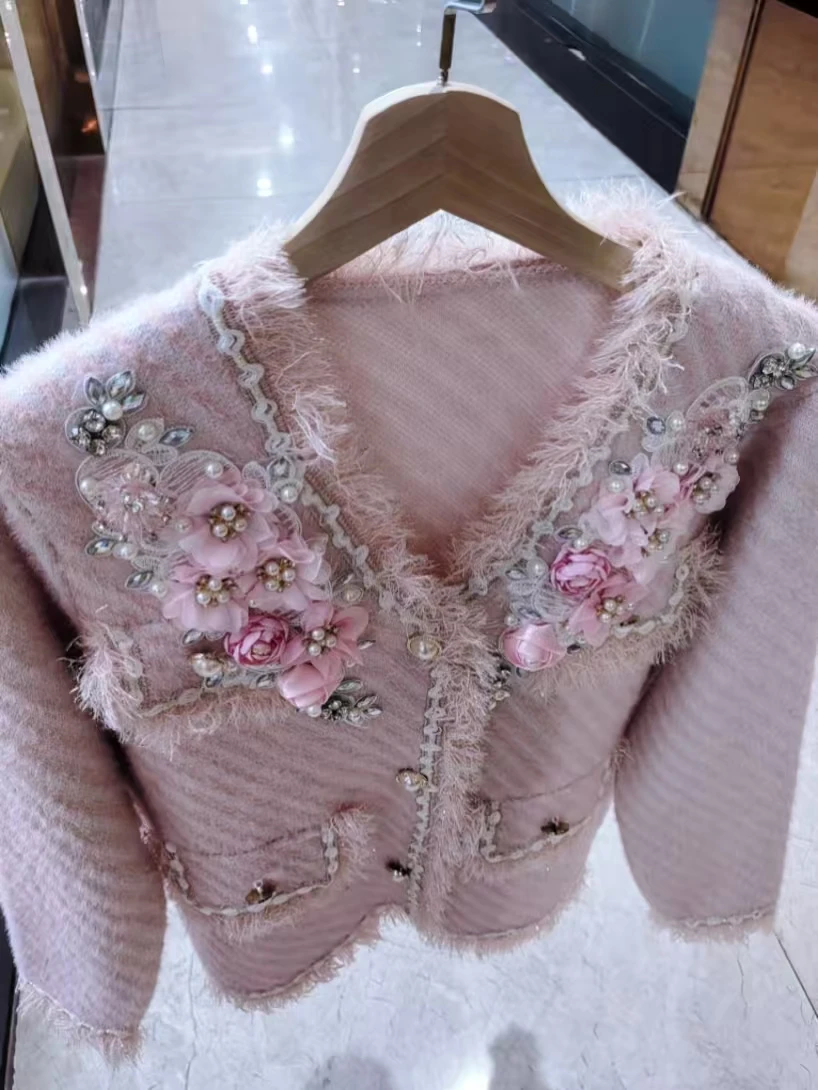 

New In Woman clothes Knitted Cardigan Coat for Women's Autumn Winter Thick Knitwear Coat Outwears Sweater Jacket