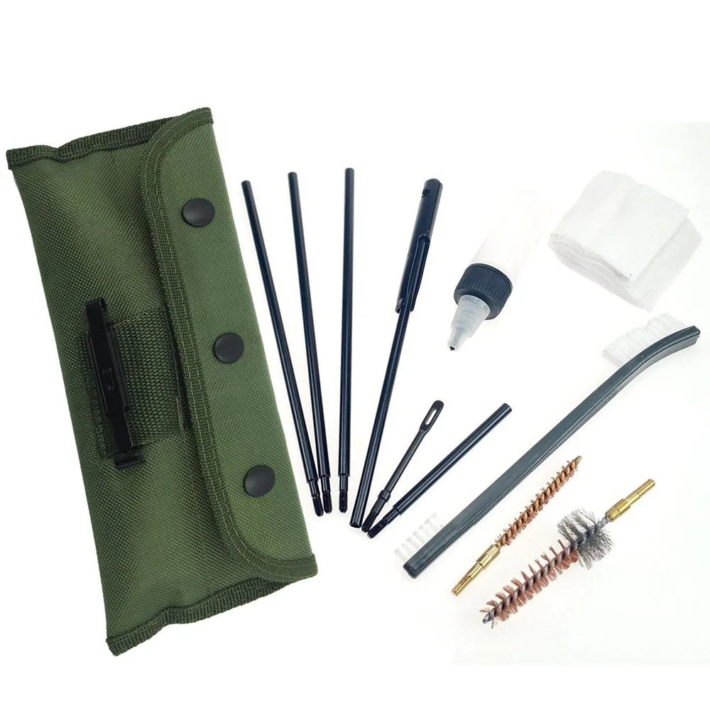 M16 and AR-15 Field Cleaning Kit for All M16 and AR-15 Variants/Mil-Spec Quality with Olive Green Bag Gun Cleaning Set