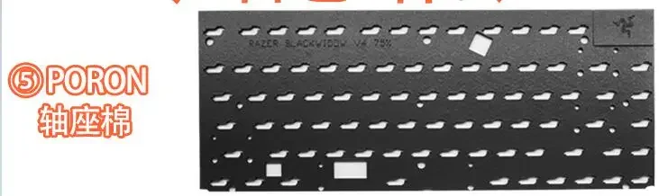 Razor Black Widow V4 75% Keyboard Sound Pack PORON plate foam IXPE