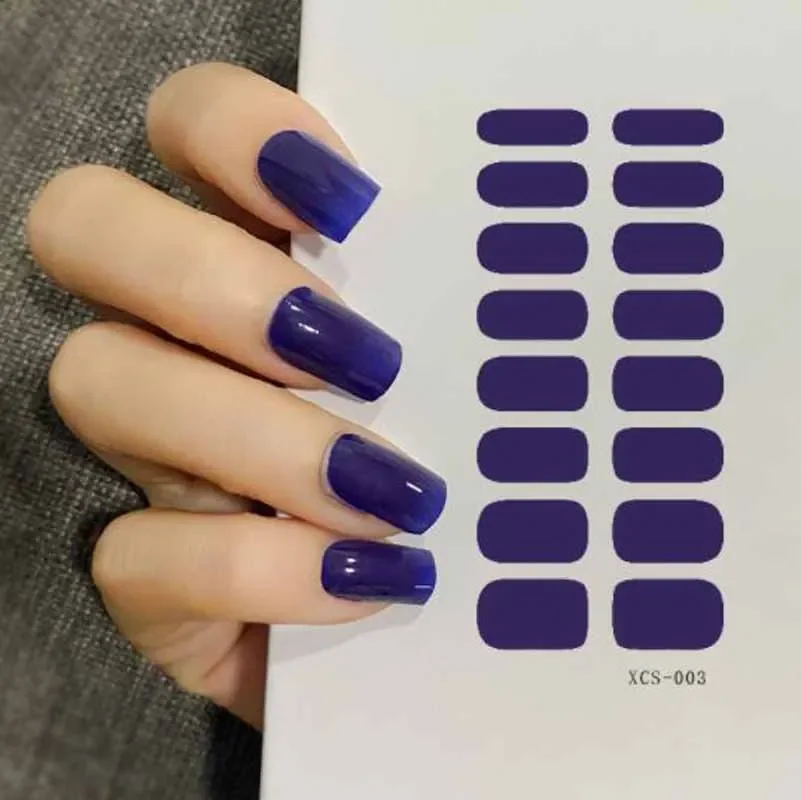 Adesivos de capa completa para manicure, adesivos auto-adesivos para mulheres e meninas, cor pura, frete grátis