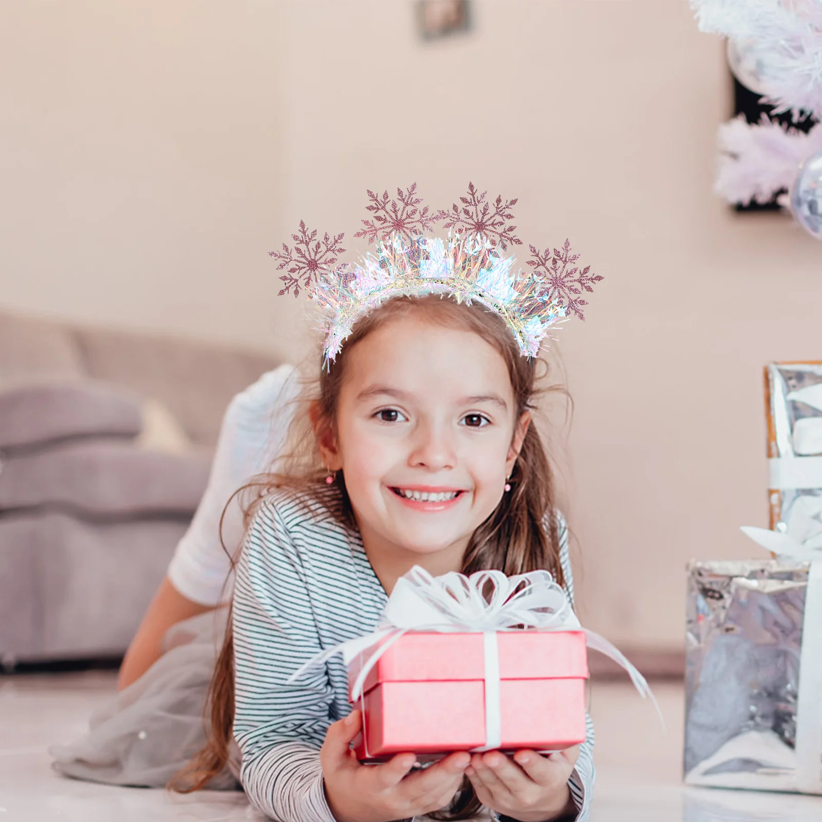 

Snowflake Headband Christmas Party Headband Soft Comfortable Size for Girls Kids Xmas Holiday Hair Accessories Winter