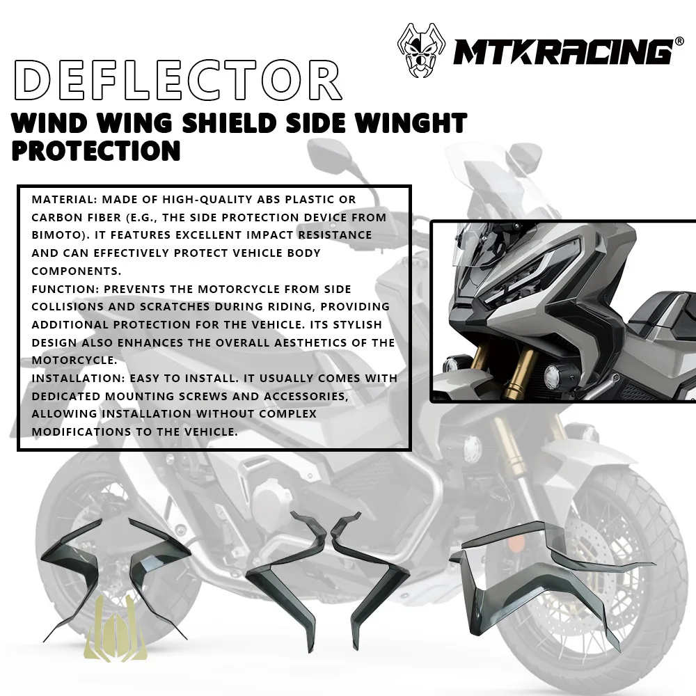 Deflektor Angin Samping Motor Untuk XADV 750 2021-2024 2025 Aksesoris XADV 750 Deflektor Udara Pelindung Angin Samping Leg Fairing