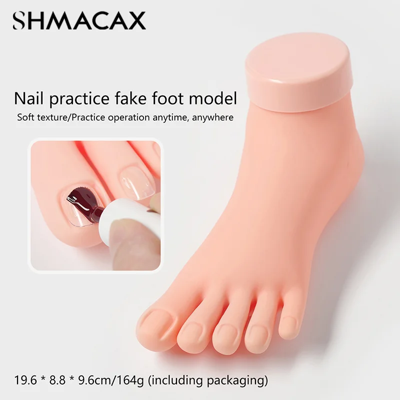 Toe Nail Training Model Flexible Silicone Practice Fake Foot Prosthetic False Nails Display Stand Soft Pedicure Tool