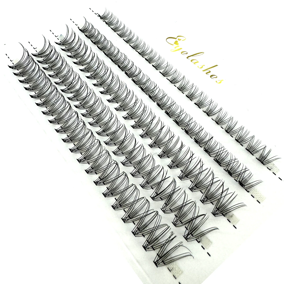 HBZGTLAD 14 Reihen Einzelwimpern Natürliche Russische Volumen-Nerzwimpern 100-200D Cluster Wimpernverlängerung Make-up Wimpern – Detail 15