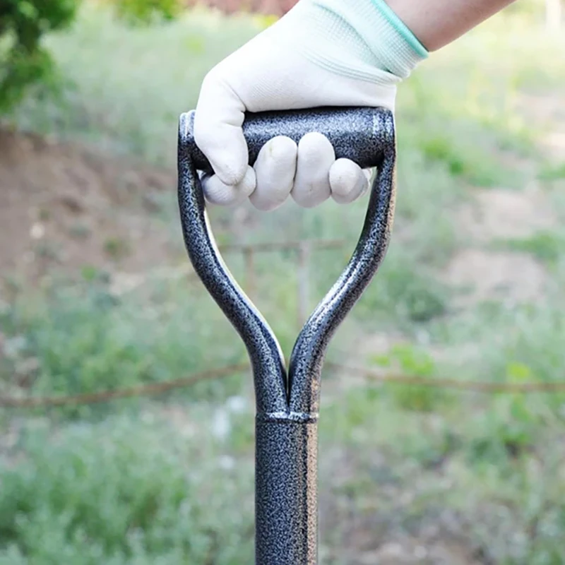 Manganese Steel Digging Shovel Thickened Beach Garden Snow Shovel Integrated Plant Soil Shovel Agricultural Tools With D-grip