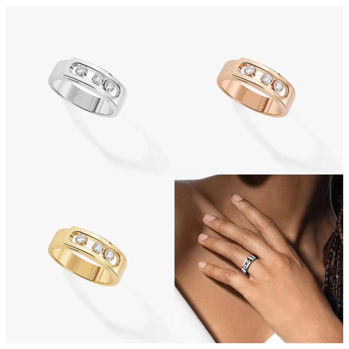 

S925 Sterling Silver Rings, Couple Diamond Rings, Fashionable Luxury Jewelry, Wedding Gift