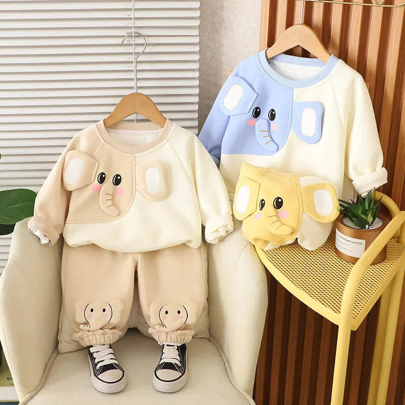 

Boys Clothing Sets Spring Autumn 2025 Children Sweatshirts Tops Trousers 2pcs Sports Suit For Baby Tracksuits Kids Cute Outfits
