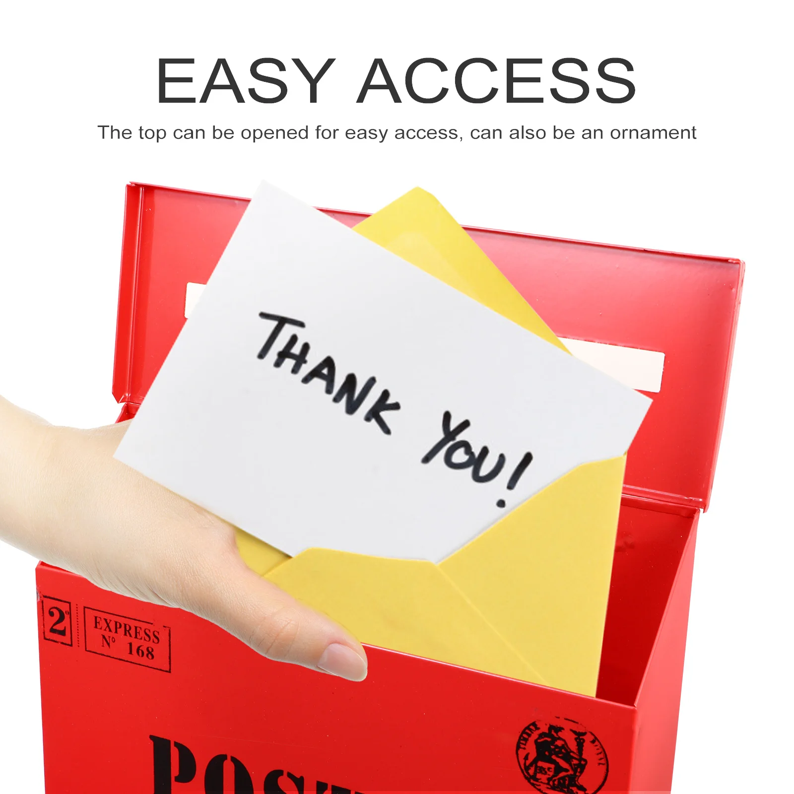 

1pc Retro Tin Mailbox For Outdoor Wall Mount Letter Box Large Capacity Newspaper Storage Home Decor Photo Supply Accessory