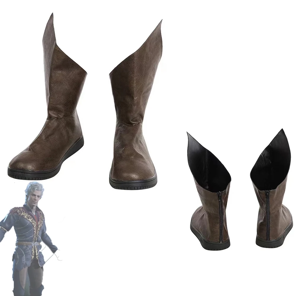 

Baldur Cos Gate 3 Astarion Cosplay Shoes Boots For Men Disguise Halloween Carnival Party