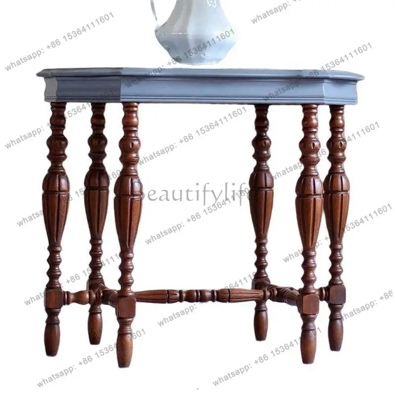 YJ French vintage solid wood entryway / American country decoration sideboard/vintage sofa side table storage table