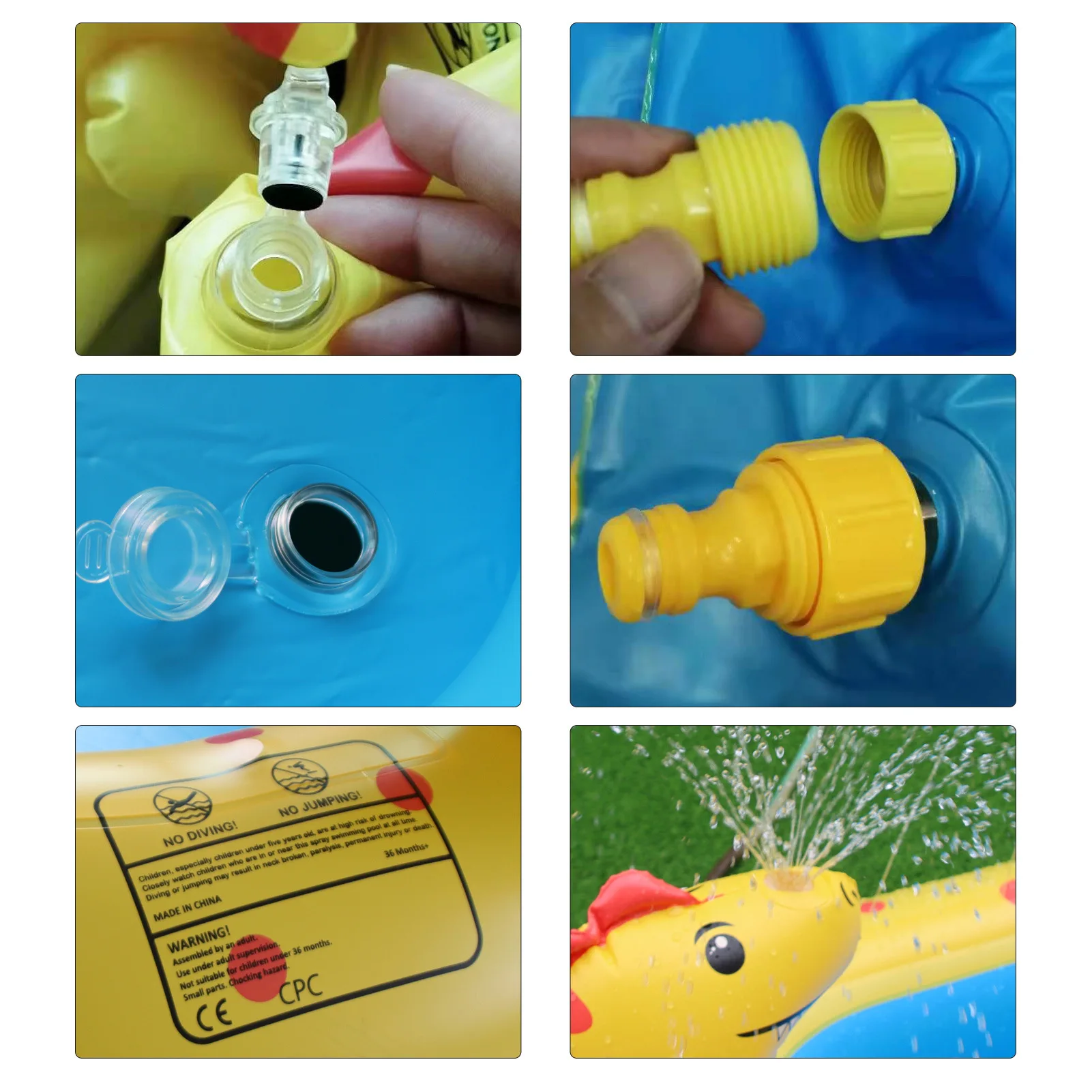 Inflatable Dinosaur Sprinkler Swimming Pool for Children Bathub Outdoor Water Toys Summer Swim Float Spray Water Fun Pool Toys