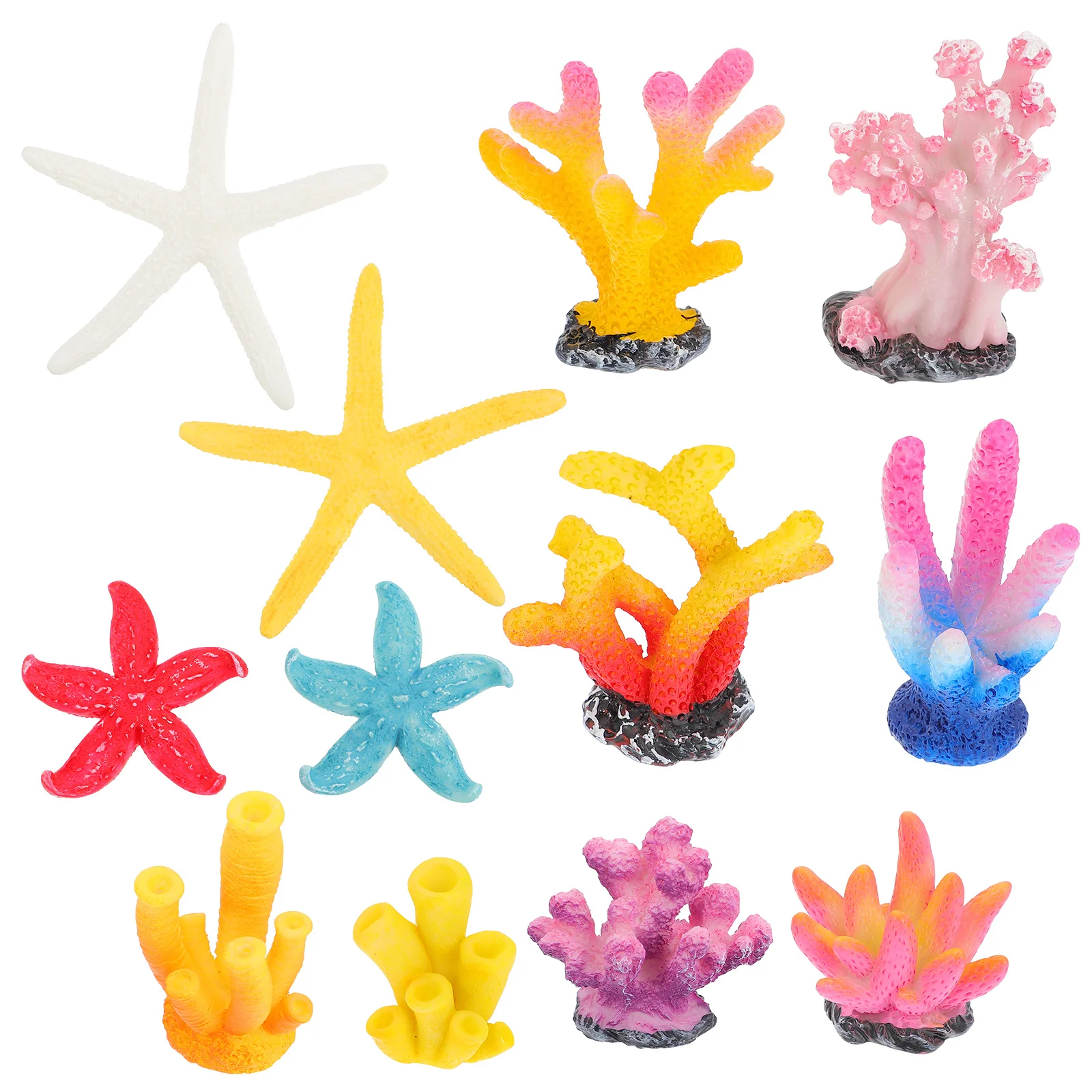 

12Pcs Coral Fish Tank Decor Simulation Resin Aquatic Coral for Aquarium Landscaping Decoration Realistic Fish Tank Ornament Home