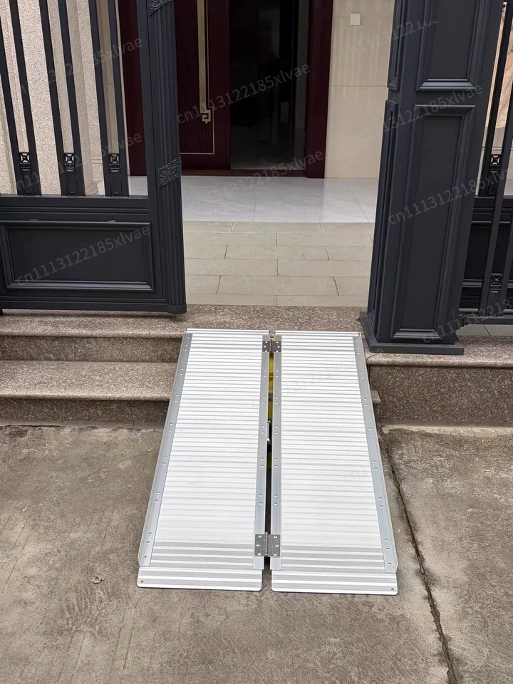 Aluminum Alloy Folding Accessible Ramp Channel Transition Plate Mobile Cart Step Ramp Pad