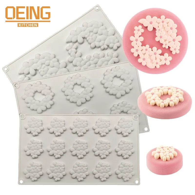 

Flower Shaped Cake Silicone Mold Decorating Chocolate Mousse Jelly Candy French Dessert Pastry Baking Mold Kitchen Accessories