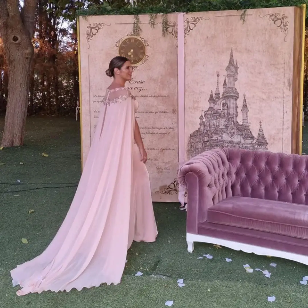 فستان سهرة تركي مغربي أنيق مع كيب حورية البحر عباية دبي فستان رسمي للحفلات الراقصة مزين بثوب حفلة عيد الميلاد حسب الطلب #4