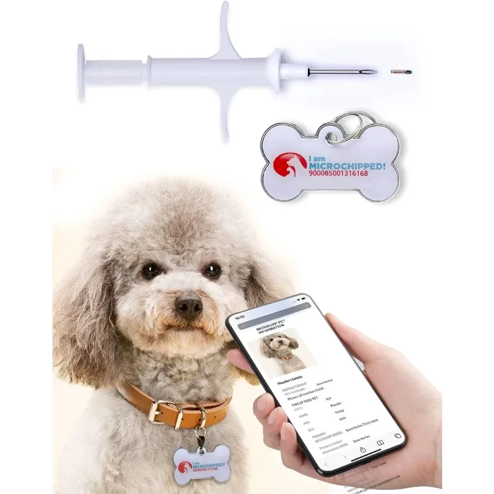 

Pet Microchip Implant Kit Together with Smart ID Tag for Connecting Pet Owner Immediately By Anybody Anywhere