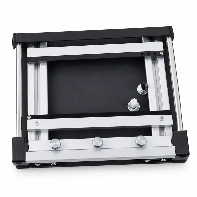 100x100mm Manual Micro Screen Printing Machine SMT Steel Mesh PCB Solder Paste Printing Table Stencil Sheet for Electronic Compo