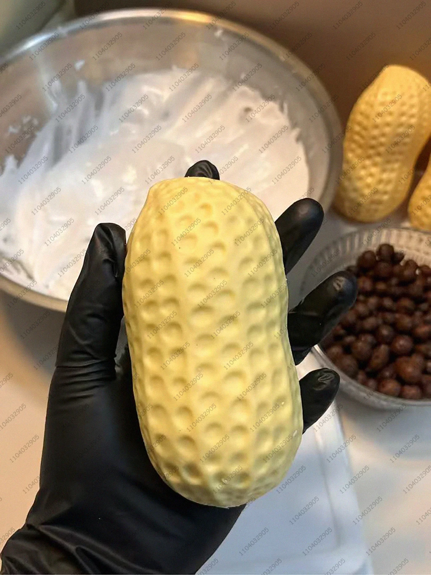 Crunchy Peanut Squishy Toy ASMR Sensory Fidget Toy Realistic Peanut Squeeze Stress Relief Vent Toy view 5