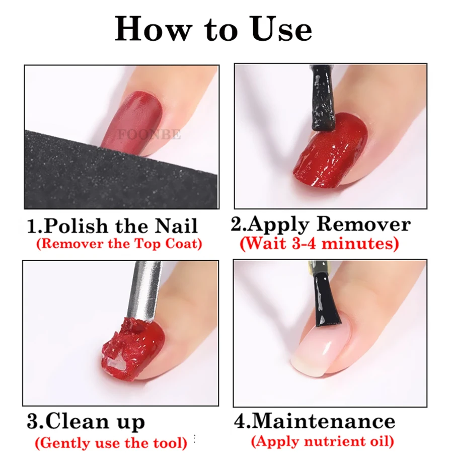 FOONBE Magic Remover เจล Soak off Remover Peel Off Magic Burst Gel Remover Crack Removal Wrap ลบ UV Led เจล 1 กก. ความจุขนาดใหญ่