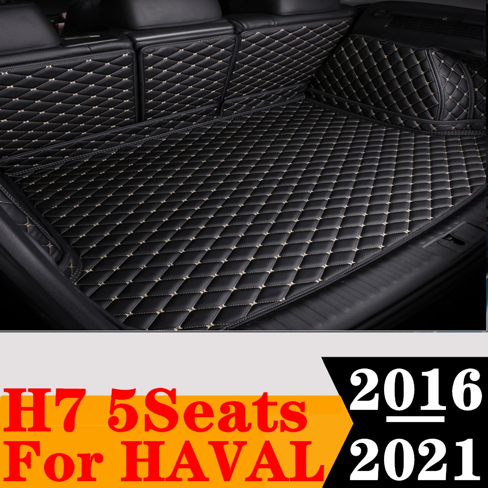 

Custom Full Set Car Trunk Mat For Haval H7 5Seats 2021 20 2019 2018 2017 2016 Rear Cargo Liner Tail Boot Tray luggage Pad Carpet