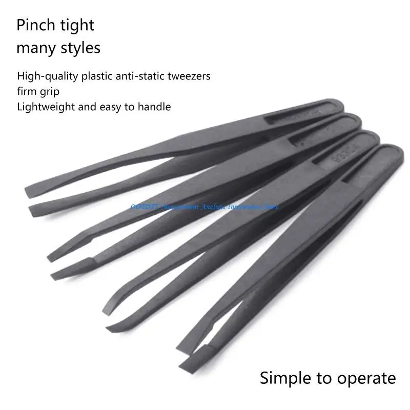 367D 8 Pieces/set Carbon Fiber Tweezers DIY Repair Tool Tweezers Set for Electronics Jewelry Making Repairing