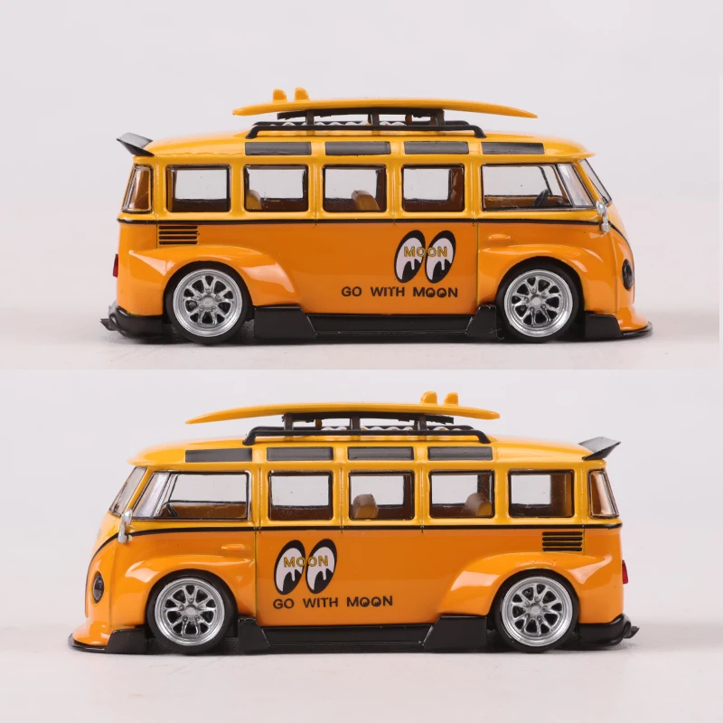 TPC 1/64 RWB T1 BUS Simulation Die casting Alloy Car Model Crafts Decoration Collection Toy Tools Gift