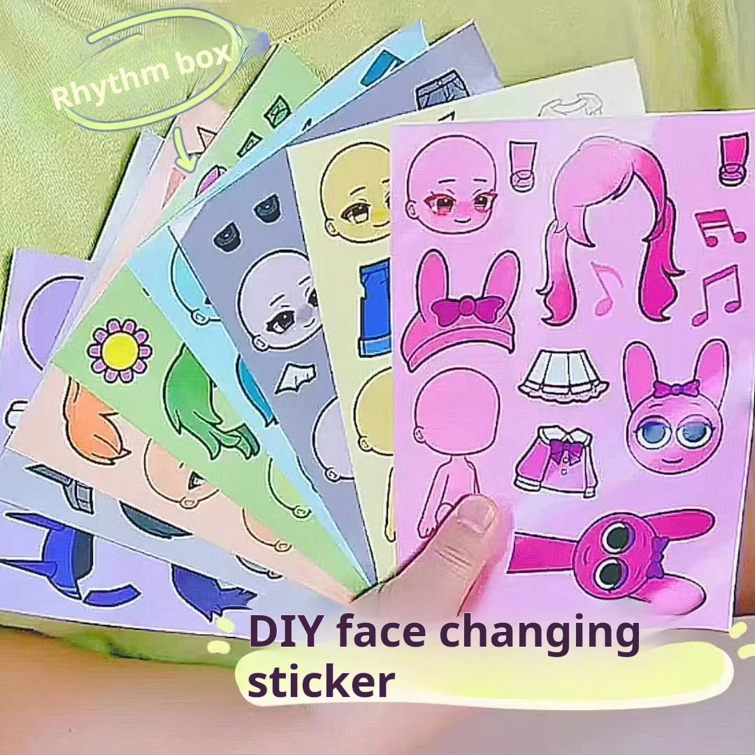 Cartoon Incredibox Sprunki changing Sticker Creative Funny Graffiti DIY Scrapbook Laptop Skateboard Decal Student Stickers