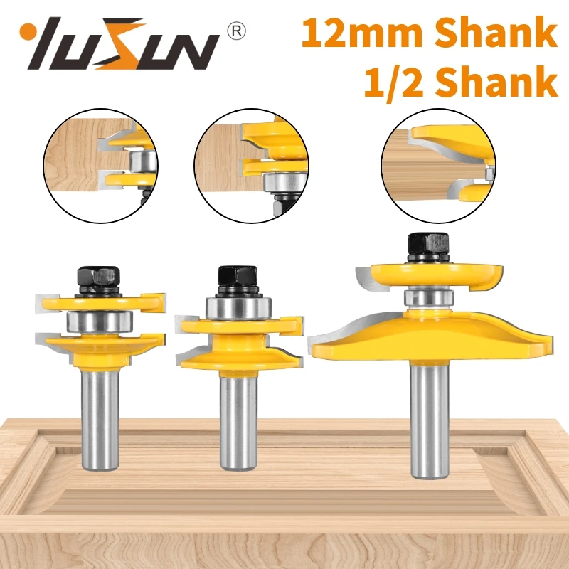 YUSUN  Stile&Rail Assembles-Roman Ogee Bit Router Bit Cove 1-3/4 Carbide Cutters Woodeorking Milling Cutter For Wood End Mill